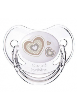 Силиконовая симметричная пустышка Canpol Babies Newborn Baby, рисунок сердце (18+ месяцев)